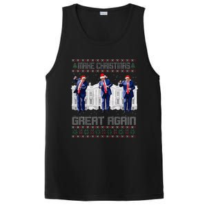 Make Christmas Great Again Ugly Sweaters Funny Trump 47 Xmas PosiCharge Competitor Tank