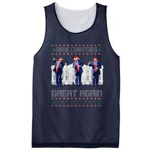 Make Christmas Great Again Ugly Sweaters Funny Trump 47 Xmas Mesh Reversible Basketball Jersey Tank