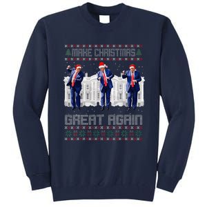 Make Christmas Great Again Ugly Sweaters Funny Trump 47 Xmas Tall Sweatshirt