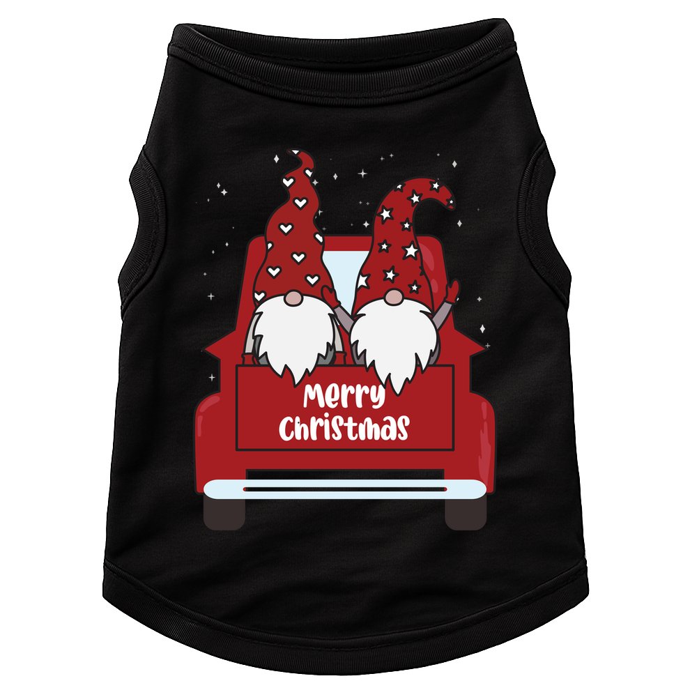 Merry Christmas Gnome Holiday Cute Doggie Tank