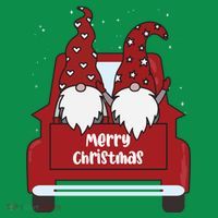 Merry Christmas Gnome Holiday Cute Button