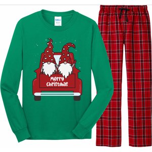 Merry Christmas Gnome Holiday Cute Long Sleeve Pajama Set