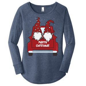 Merry Christmas Gnome Holiday Cute Women's Perfect Tri Tunic Long Sleeve Shirt