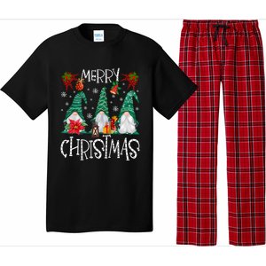 Merry Christmas Gnome Family Light Christmas Gift Pajama Set