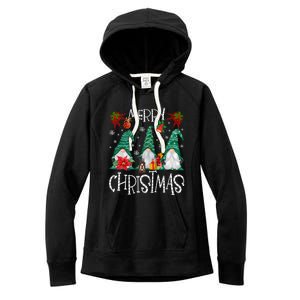 Merry Christmas Gnome Family Light Christmas Gift Women's Fleece Hoodie