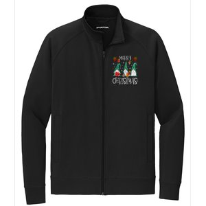 Merry Christmas Gnome Family Light Christmas Gift Stretch Full-Zip Cadet Jacket