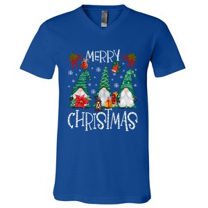 Merry Christmas Gnome Family Light Christmas Gift V-Neck T-Shirt