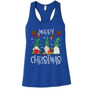 Merry Christmas Gnome Family Light Christmas Gift Women's Racerback Tank