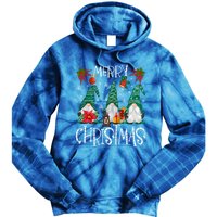 Merry Christmas Gnome Family Light Christmas Gift Tie Dye Hoodie