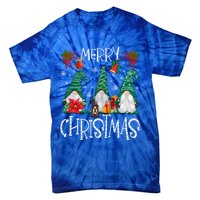 Merry Christmas Gnome Family Light Christmas Gift Tie-Dye T-Shirt