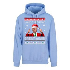 Make Christmas Great Again Xmas Funny Trump Santa Hat Pajamas Ugly Unisex Surf Hoodie