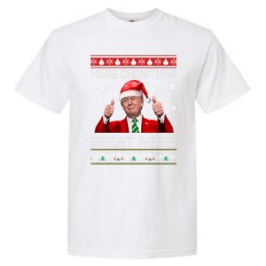 Make Christmas Great Again Xmas Funny Trump Santa Hat Pajamas Ugly Garment-Dyed Heavyweight T-Shirt