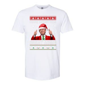 Make Christmas Great Again Xmas Funny Trump Santa Hat Pajamas Ugly Softstyle CVC T-Shirt