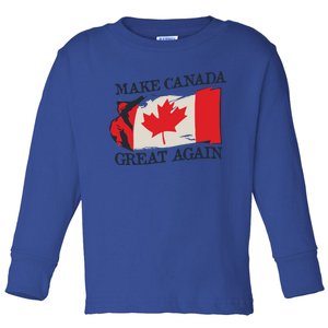 Make Canada Great Again Design Funny Canadian Flag Mcga Meaningful Gift Toddler Long Sleeve Shirt