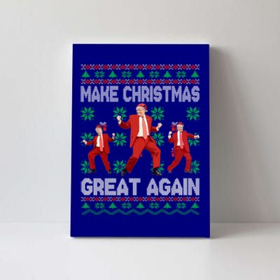 Make Christmas Great Again Santa Trump Dance Ugly Gift Canvas