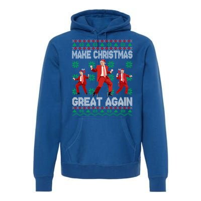 Make Christmas Great Again Santa Trump Dance Ugly Gift Premium Hoodie