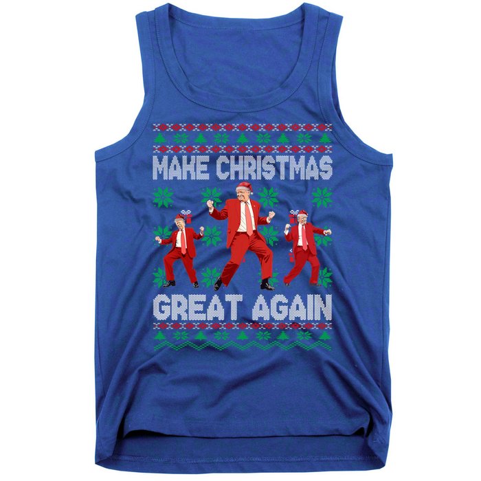 Make Christmas Great Again Santa Trump Dance Ugly Gift Tank Top