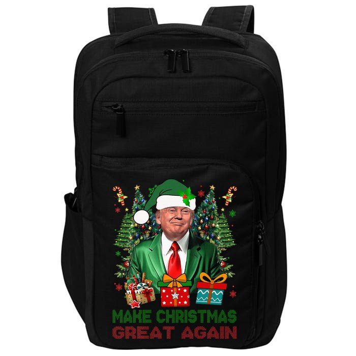 Make Christmas Great Again Xmas Funny Trump Pajamas Ugly Impact Tech Backpack