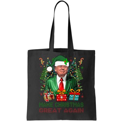 Make Christmas Great Again Xmas Funny Trump Pajamas Ugly Tote Bag