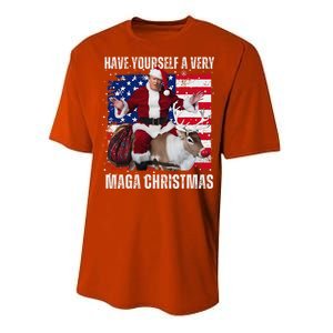 Make Christmas Great Again Trump Pajamas Ugly Performance Sprint T-Shirt