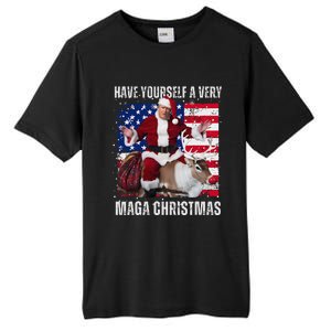 Make Christmas Great Again Trump Pajamas Ugly Tall Fusion ChromaSoft Performance T-Shirt