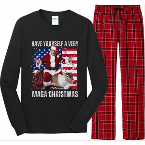 Make Christmas Great Again Trump Pajamas Ugly Long Sleeve Pajama Set