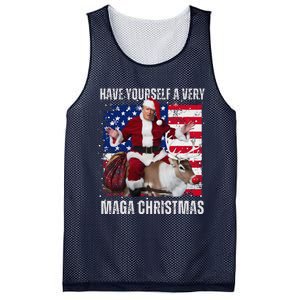 Make Christmas Great Again Trump Pajamas Ugly Mesh Reversible Basketball Jersey Tank