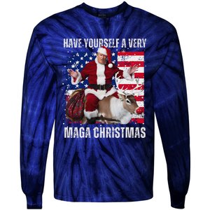 Make Christmas Great Again Trump Pajamas Ugly Tie-Dye Long Sleeve Shirt