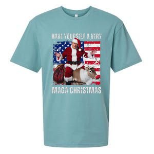 Make Christmas Great Again Trump Pajamas Ugly Sueded Cloud Jersey T-Shirt