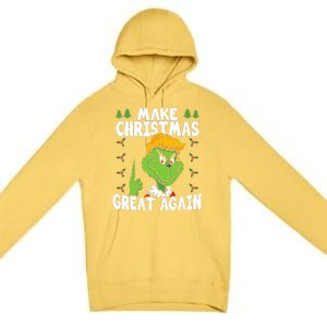 Make Christmas Great Again Donald Trump Xmas Funny Gift Premium Pullover Hoodie