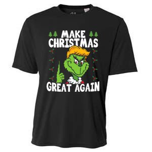 Make Christmas Great Again Donald Trump Xmas Funny Gift Cooling Performance Crew T-Shirt