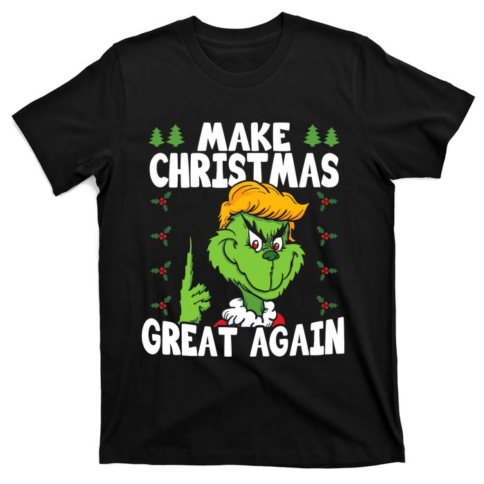 Make Christmas Great Again Donald Trump Xmas Funny Gift T-Shirt