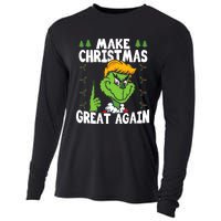 Make Christmas Great Again Donald Trump Xmas Funny Gift Cooling Performance Long Sleeve Crew