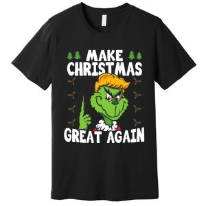 Make Christmas Great Again Donald Trump Xmas Funny Gift Premium T-Shirt