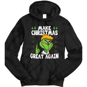 Make Christmas Great Again Donald Trump Xmas Funny Gift Tie Dye Hoodie