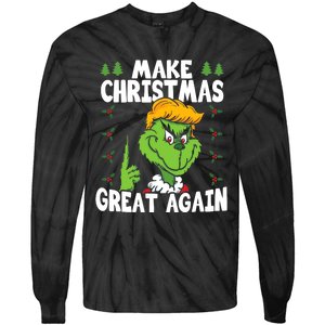 Make Christmas Great Again Donald Trump Xmas Funny Gift Tie-Dye Long Sleeve Shirt