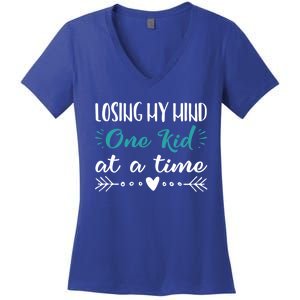 Mom Cute Gift Sayings Funny Losing Mind Mothers Day Gift Women's V-Neck T-Shirt