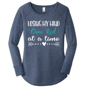 Mom Cute Gift Sayings Funny Losing Mind Mothers Day Gift Women's Perfect Tri Tunic Long Sleeve Shirt