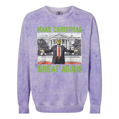 Make Christmas Great Again Trump Colorblast Crewneck Sweatshirt