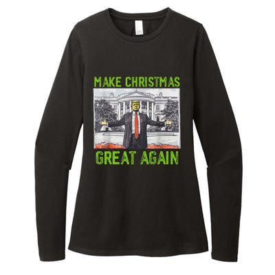 Make Christmas Great Again Trump Womens CVC Long Sleeve Shirt