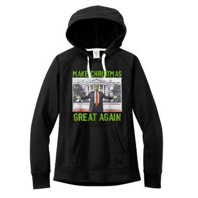 Make Christmas Great Again Trump Women's Fleece Hoodie