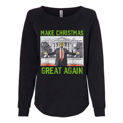 Make Christmas Great Again Trump Womens California Wash Sweatshirt