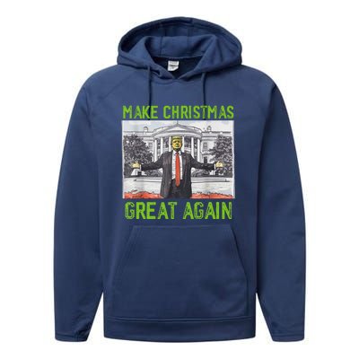 Make Christmas Great Again Trump Performance Fleece Hoodie