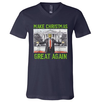 Make Christmas Great Again Trump V-Neck T-Shirt