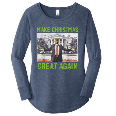 Make Christmas Great Again Trump Women's Perfect Tri Tunic Long Sleeve Shirt