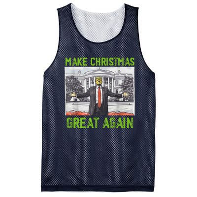 Make Christmas Great Again Trump Mesh Reversible Basketball Jersey Tank