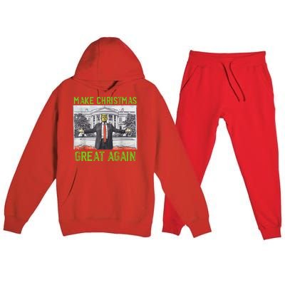 Make Christmas Great Again Trump Premium Hooded Sweatsuit Set