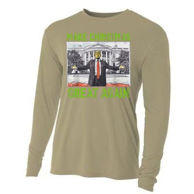 Make Christmas Great Again Trump Cooling Performance Long Sleeve Crew