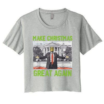 Make Christmas Great Again Trump Women's Crop Top Tee