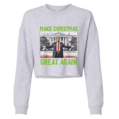 Make Christmas Great Again Trump Cropped Pullover Crew